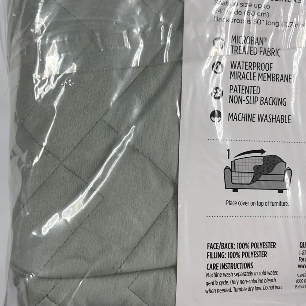 SUREFIT recliner cover. Color Sage Limit 1 per bundle due to weight. - Picture 4 of 4